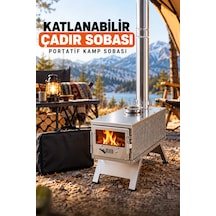 Ziraisepet Katlanabilir Çantalı Çadır Sobası - Portatif Kamp Sobası