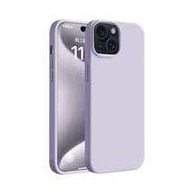 Apple Uyumlu iPhone 15 Plus Uyumlu Kılıf First Silikon - Lila
