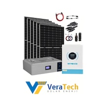 Veratech Bahçe Evi Solar Paketi 5kw Lityum Akü, 6,2kva İnverter