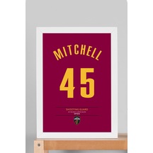 Donovan Mitchell Forma Çerçeveli Tablo - Nba Cleveland Cavaliers Jersey