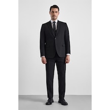 Süvari Siyah Regular Sivri Yaka 4 Drop Yelekli Takım Elbise Tk1015000057-s09 Süvari Siyah Regular Sivri Yaka 4 Drop Yelekli Takım Elbise Tk1015000057-s09