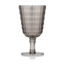 Akrilik Füme Tekli Kadeh & Su Meşrubat Kahve Yanı Bardağı 450 Ml Cam Değildir