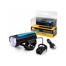 2ın1 Bisiklet Kornası - Bisiklet Fener Işık Usb - Type-c Şarjlı K-1183 Çok Renkli