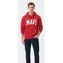 Mavi Erkek Sweatshirt Açık Kırmızı