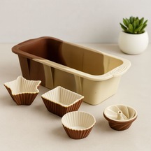 Silikon 13 Parça Muffin Ve Baton Kek Kalıp Seti 11.5x25 Cm