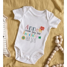 Bitmeyenkartus Bk Kids Annem Çok Şeyi Bilir Tasarımlı Bebek Body Zıbın - Model 1