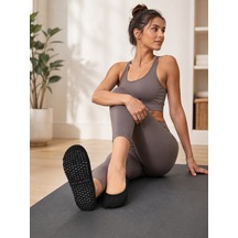 Voltrike Siyah Babet Pilates-yoga Çorabı