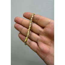 Taşsız Kesme Model Bileklik Altın