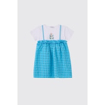 Panço Kız Bebek Turkuaz Elbise 2611gb26057 Mavi