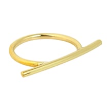Kuyumcudukkani Elişi Çubuklu Taşsız Yüzük-10366-g Gold