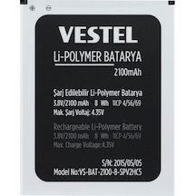 Vestel Uyumlu Venüs V3 5040 Batarya Pil 2100Mah