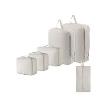 Suntek 6 Parça Seyahat Saklama Çantası Seti Plaj Yürüyüş Bej