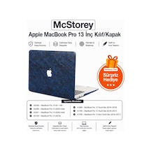 Macbook Pro 13 İnç Kılıf A2338 M1 M2 Uyumlu Deri Dokulu Sert Koruyucu Hard Case A1706 A1708 A1989 A2159 A2251 A2289 Lacivert Belirtilmemiş