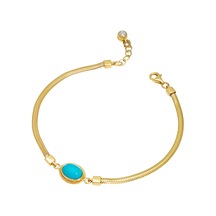 Debora Jewelry 14 Ayar Altın Firuze Taşlı Bileklik