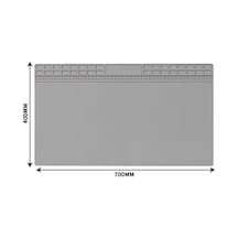 Isıya Dayanıklı Elektronik Tamir Matı Lehim Pedi 700 Mm X 400 Mm Gri
