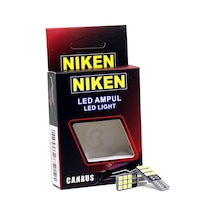 Niken 12V T10 Büyük Dipsiz Ampul 18 Led'Li 2’Li Set - Beyaz Işık