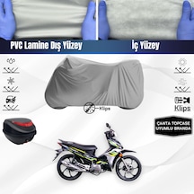 Modenas Modenas Motosiklet Brandası Arka Çanta Topcase Uyumlu Motor Branda