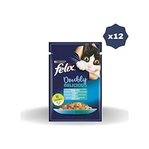 Felix Kedi Yaş Mama Çifte Lezzet Somon Alabalık 85 Gr - 12 Adet