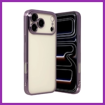 Bezos İphone 17 Pro Max Uyumlu Lensli Silikon - Mor Bty