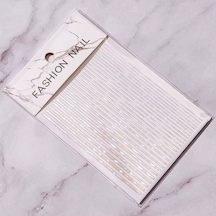Parlak Gümüş Şerit Tırnak Sticker Şerit Tırnak Etiketi Nail Art