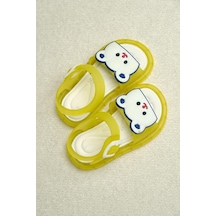 Eva Işıklı Kaydırmaz Tabanlı Figürlü Unisex Çocuk Sandalet Terlik 001