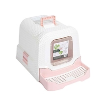 M-pets Eco Rattan Kapalı Kedi Tuvaleti Pembe 69x42x41 Cm 244-53036.01