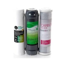 Su Arıtma Cihazı Yedek Filtre Seti 3 Aşama Çift Karbonlu Set