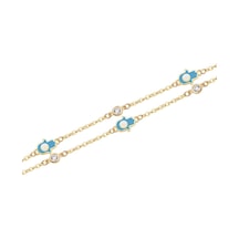 Diamond Line - Gülaylar - Sarı Altın 14 Ayar Fatma Ana Eli Bile Standart N11.21836 Sarı Altın
