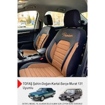 Premium Serisi Lüks Keten Oto Koltuk Kılıfı Tofaş Kartal-şahin-doğan-serçe-tempra İle Uyumlu Taba