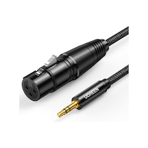 Ugreen 2 M 3.5mm Erkek 3 Pin Xlr Dişi Ses Kablosu Naylon Örgülü Kablo Mikrofon Hoparlörler İçin Ses Konsolları Amplifikatör 680501461a