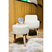 Puffy Çay Seti Berjer Ve Puf Takımı Salon, Ofis, Balkon - Tekli Takım