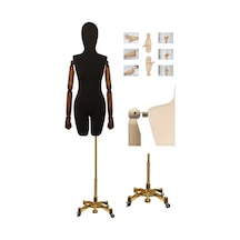 Gold Ayak Pantolon Giyebilen 40beden Ahşap Kollu Terzi Mankeni 7