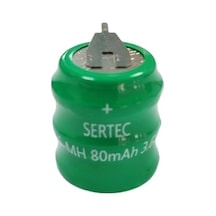 Sertec - 3.6v 3s1p 80 Mah 2 Pin Nı-mh Buton Pil Crchmgo