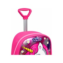 Lilymoon Kız Çocuk Çekçekli Unicorn Kreş Çantası Suluk Pembe