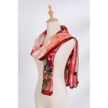 Xiangyun Gazlı Bez Eşarp Dijital Baskı 72x90 Cm. K105348 Beyaz