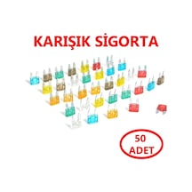 50'li Araç Mini Bıçak Sigorta 50 Adet Karışık Amperler Standart
