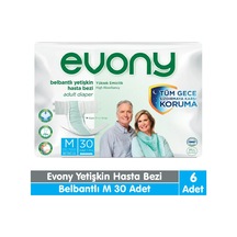 Evony Belbantlı Yetişkin Hasta Bezi M Beden 30x6 180 Adet
