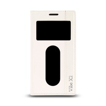 Lenovo Vibe X2 - Gizli Miknatisli Pencereli Magnum Kilif Beyaz 202929089