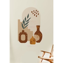 Kendiliğinden Yapışkanlı Kalın Kanvas Dokulu Dekoratif Bohem Art Soyut Duvar Kağıdı Duvar Stickerı