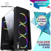 Gametech Colder Rainbow 4x120 MM Fanlı Oyuncu Bilgisayar Kasası
