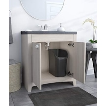 Tezgah Altı Küçük Çöp Kovası, Geri Dönüşüm/atık İçin 2'li Paket Mavi Ve Siyah, 9,4 Galon, Mutfak/banyo/ofiste Kullanım İçin Lavabo/masa/dolap Altına Sığar 10l Siyah