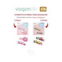 4'lü Saç Toka Seti Önce Birleştir,sonra Tak 2 Paket 4 Adet Gönderilir Yapı Toka Seti Ff 7134-7136