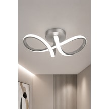 Savo Led Plafonyer Avize Beyaz Işık Gri