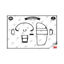 Citroen Saxo 1996-1999 Torpido Konsol Trim Göğüs Maun Kaplama Set 8 Parça Siyah