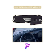 Bmw E34 Airbagsiz 1988-1996 Torpido Örtüsü Güneşten Korur Kolay Montaj Tam Uyum C91