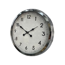 60 Cm Krom Metal Dekoratif Duvar Saati Çok Renkli
