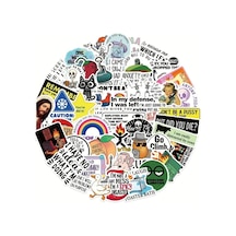 50'li Snarky Cartoon Meme Stickers, Sticker Seti Laptop Notebook Tablet Sticker Seti