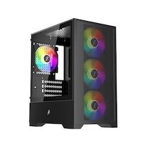 1st Player Go2 Siyah Fk 550w 4x12cm Raınbow Fan Temperli Cam Usb 3.0 M-atx Kasa