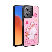 Zore Redmi 12 4g Kılıf Parlayan Kabartmalı İkonik Figürlü Nvth Amas Silikon Kapak - Pembe
