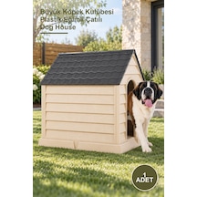1 Adet Büyük Köpek Kulübesi Plastik Eğimli Çatılı Dog House